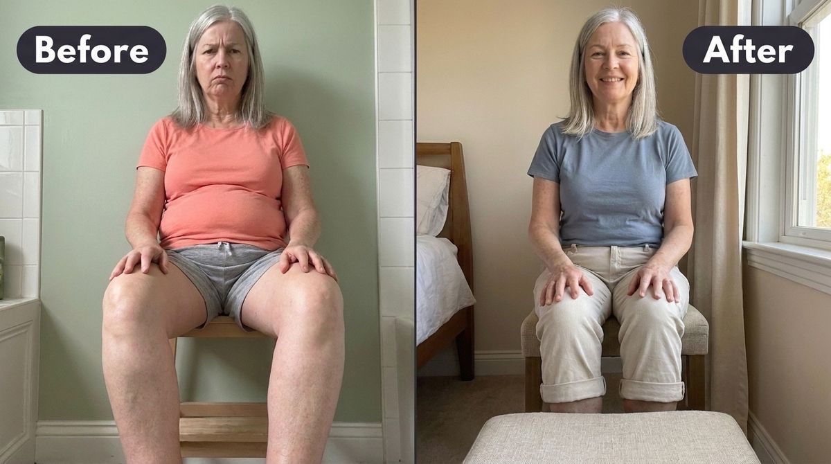 we need a before and after where one women is having a moody face and a bloated hard belly, and other is happy and her b