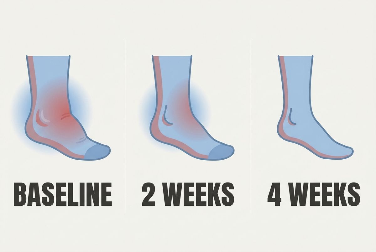 A clean modern flat medical progression graphic, 3:2 horizontal composition, NOT a photo, soft neutral off-white backgro