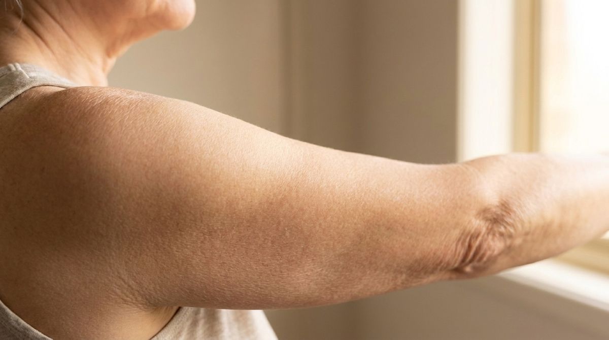 [IMAGE PROMPT — Supporting Image]: "Close-up of smooth, healthy-looking skin texture on an arm and shoulder, soft natura
